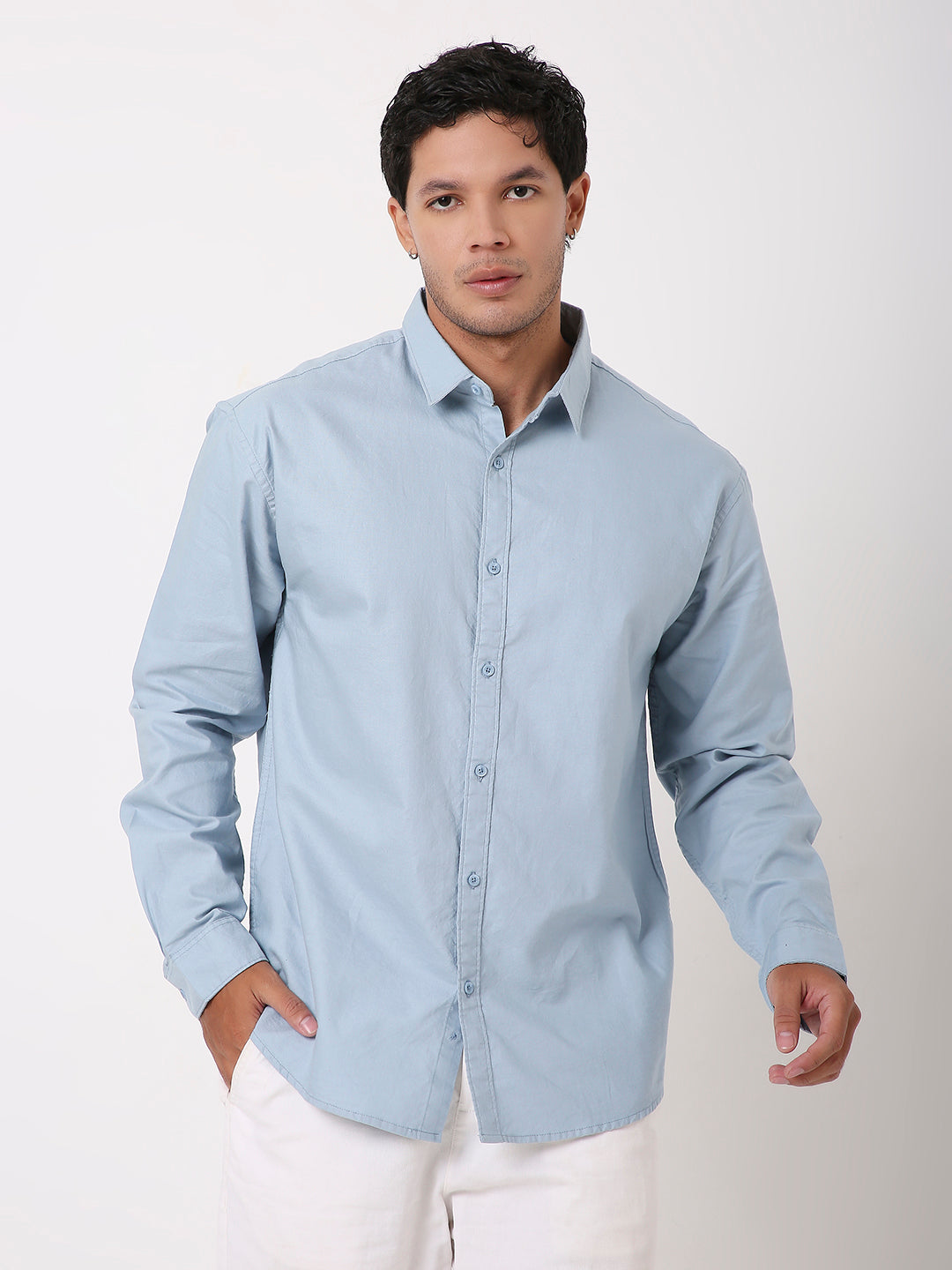 BLUE ESSENTIAL OXFORD SHIRT