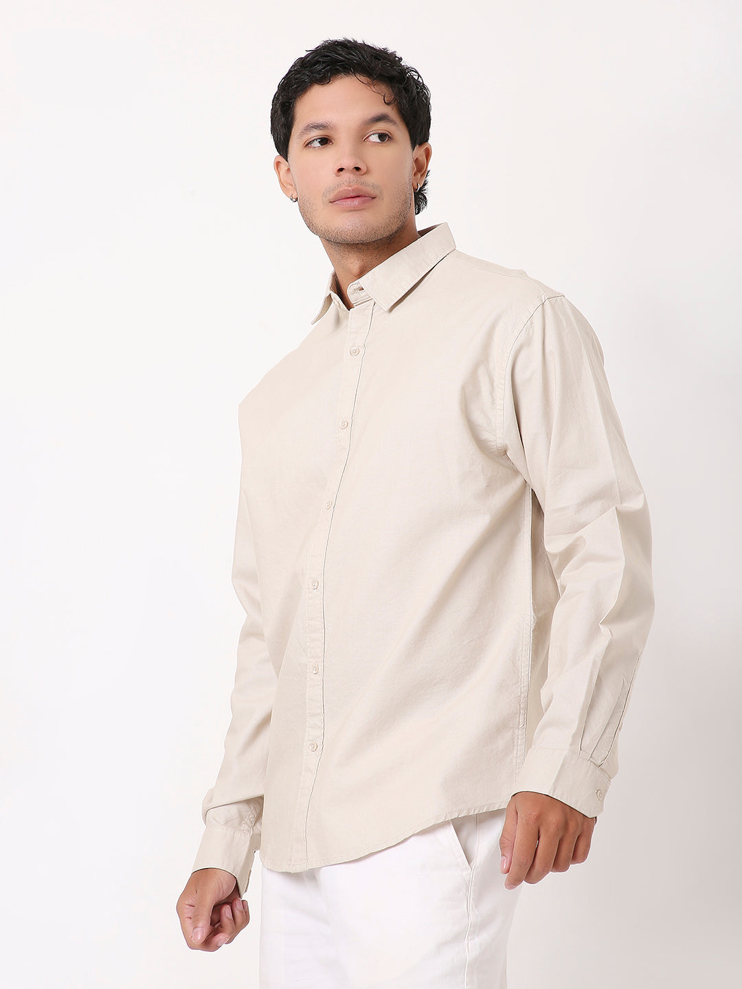 BEIGE ESSENTIAL OXFORD SHIRT