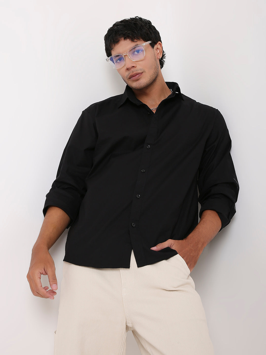 PREMIUM MAROON COTTON LYCRA LONG SLEEVE SHIRT