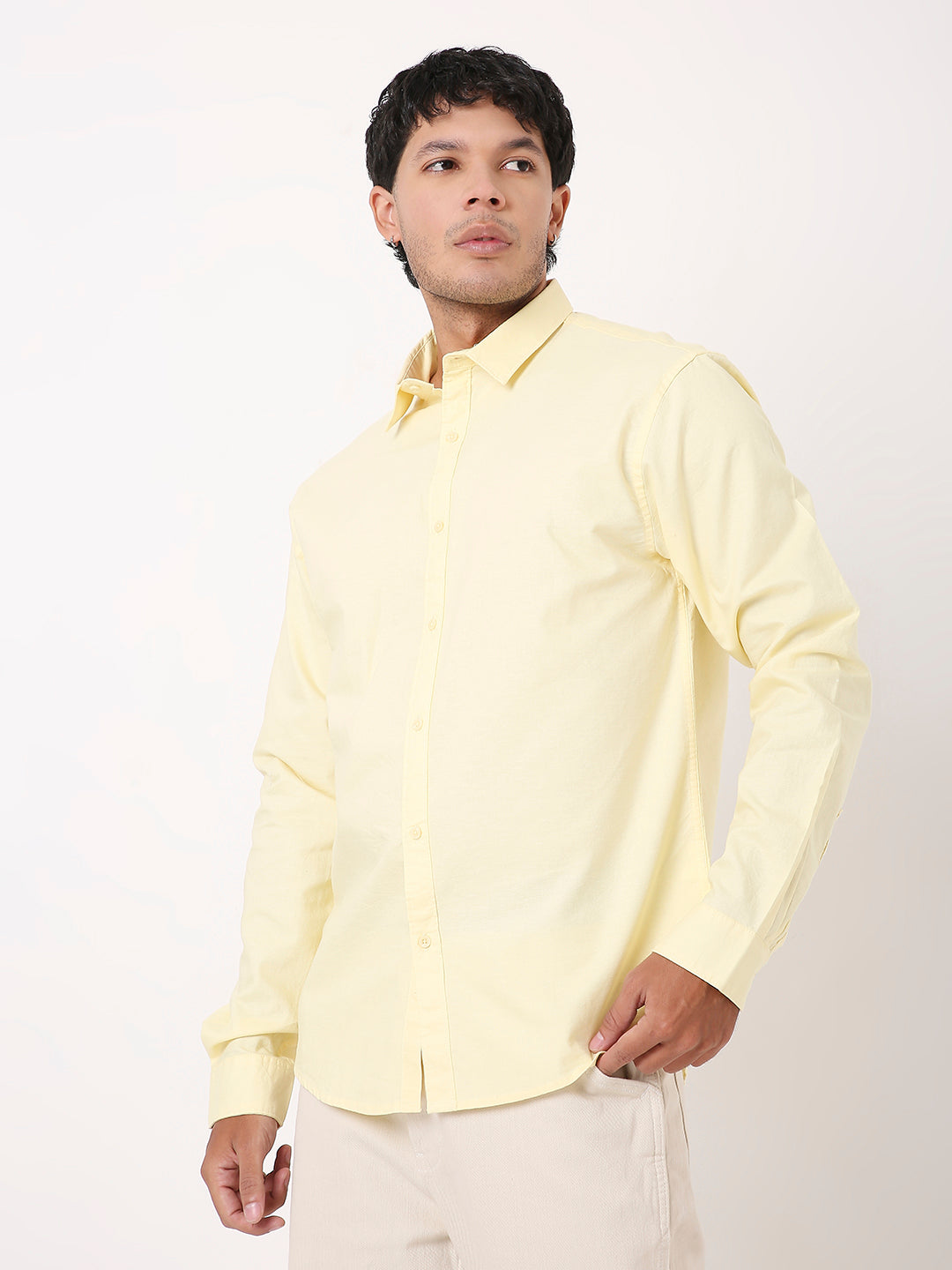 LEMON YELLOW ESSENTIAL OXFORD SHIRT