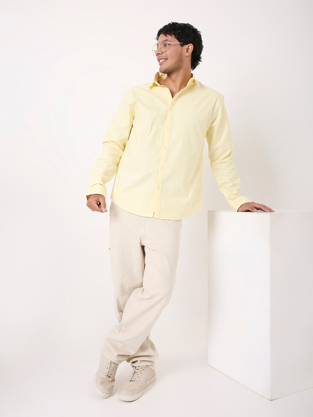 LEMON YELLOW ESSENTIAL OXFORD SHIRT
