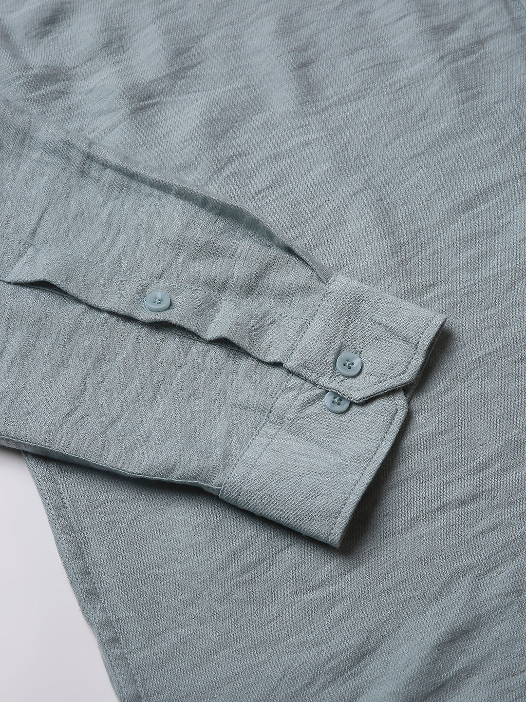 BLUE PREMIUM LINEN BLEND SHIRT