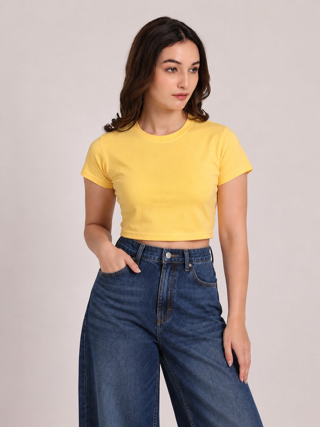 Yellow Crop Top