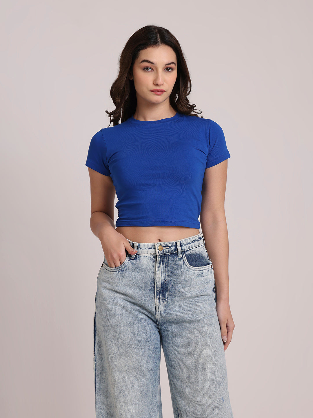 Royal Blue Crop Top