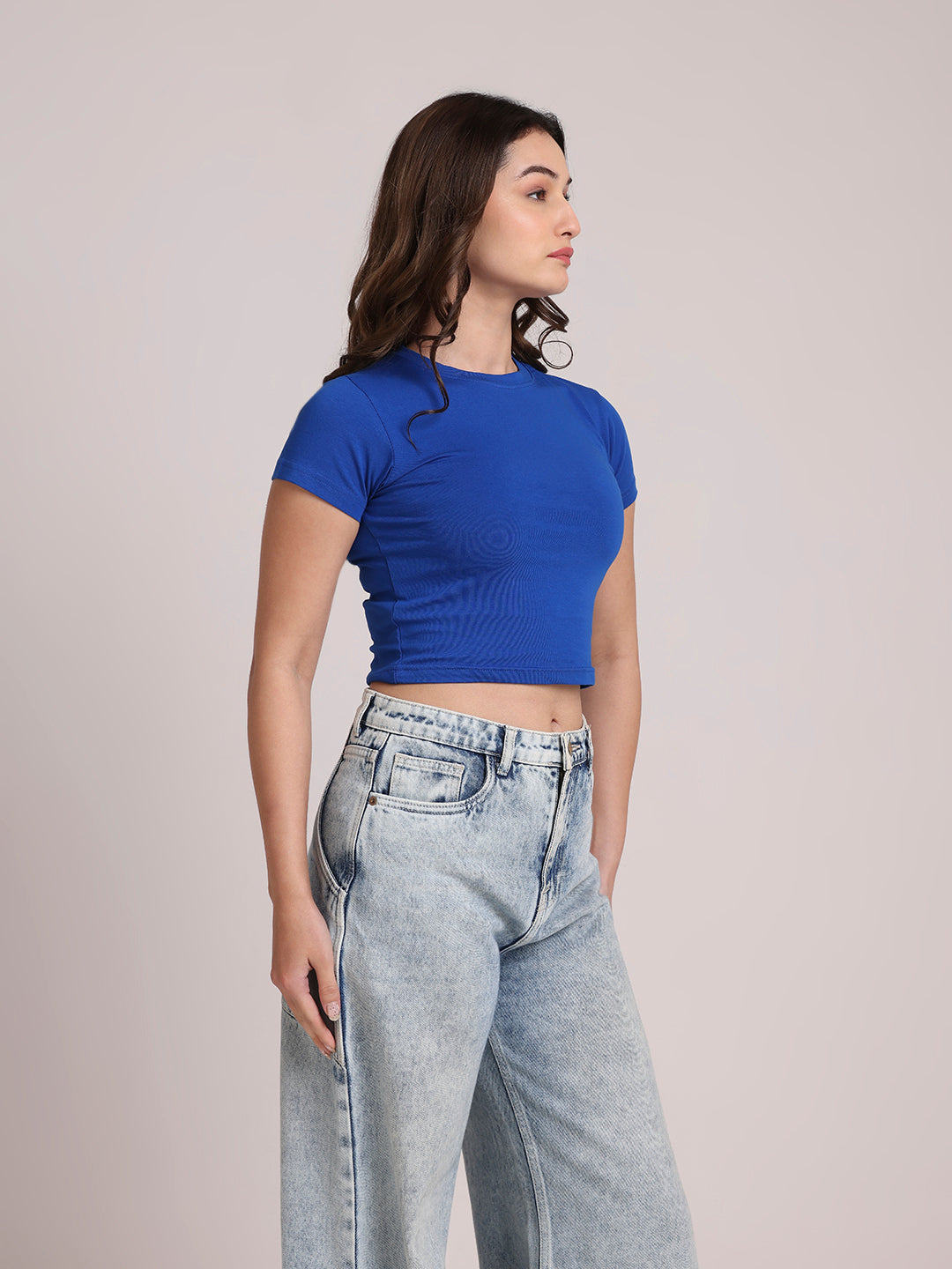 Royal Blue Crop Top