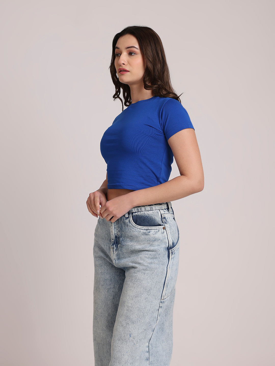 Royal Blue Crop Top