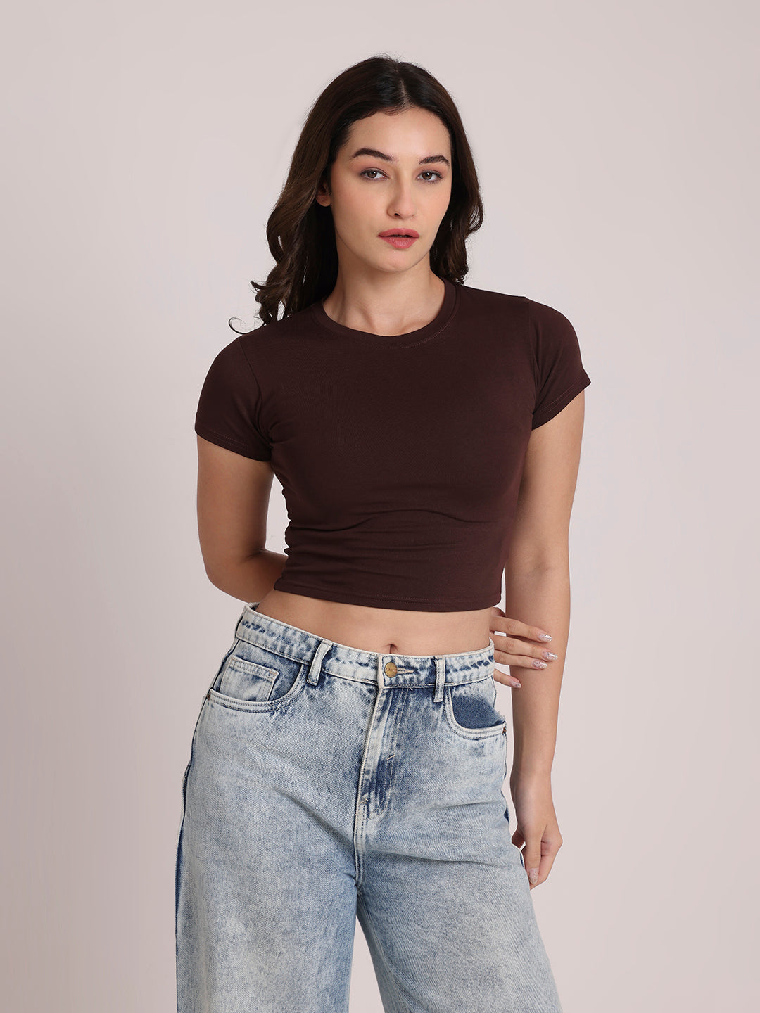 Brown Crop Top