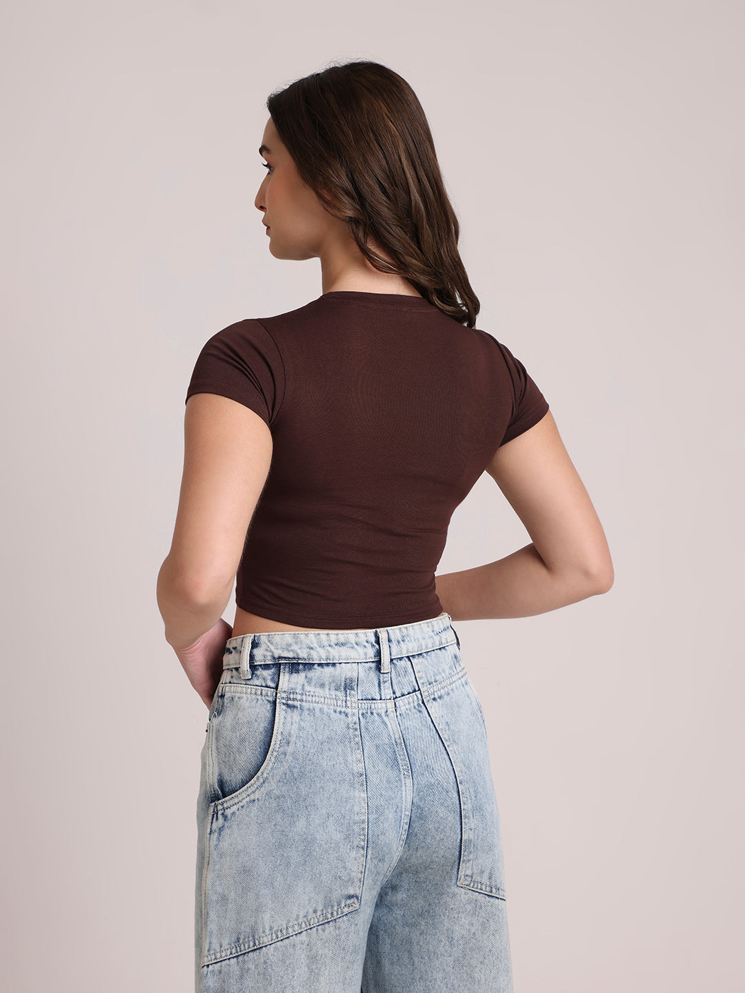 Brown Crop Top