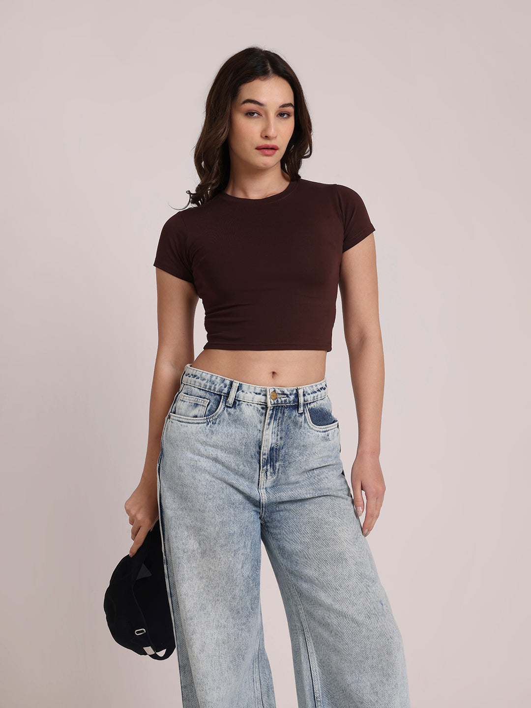Brown Crop Top