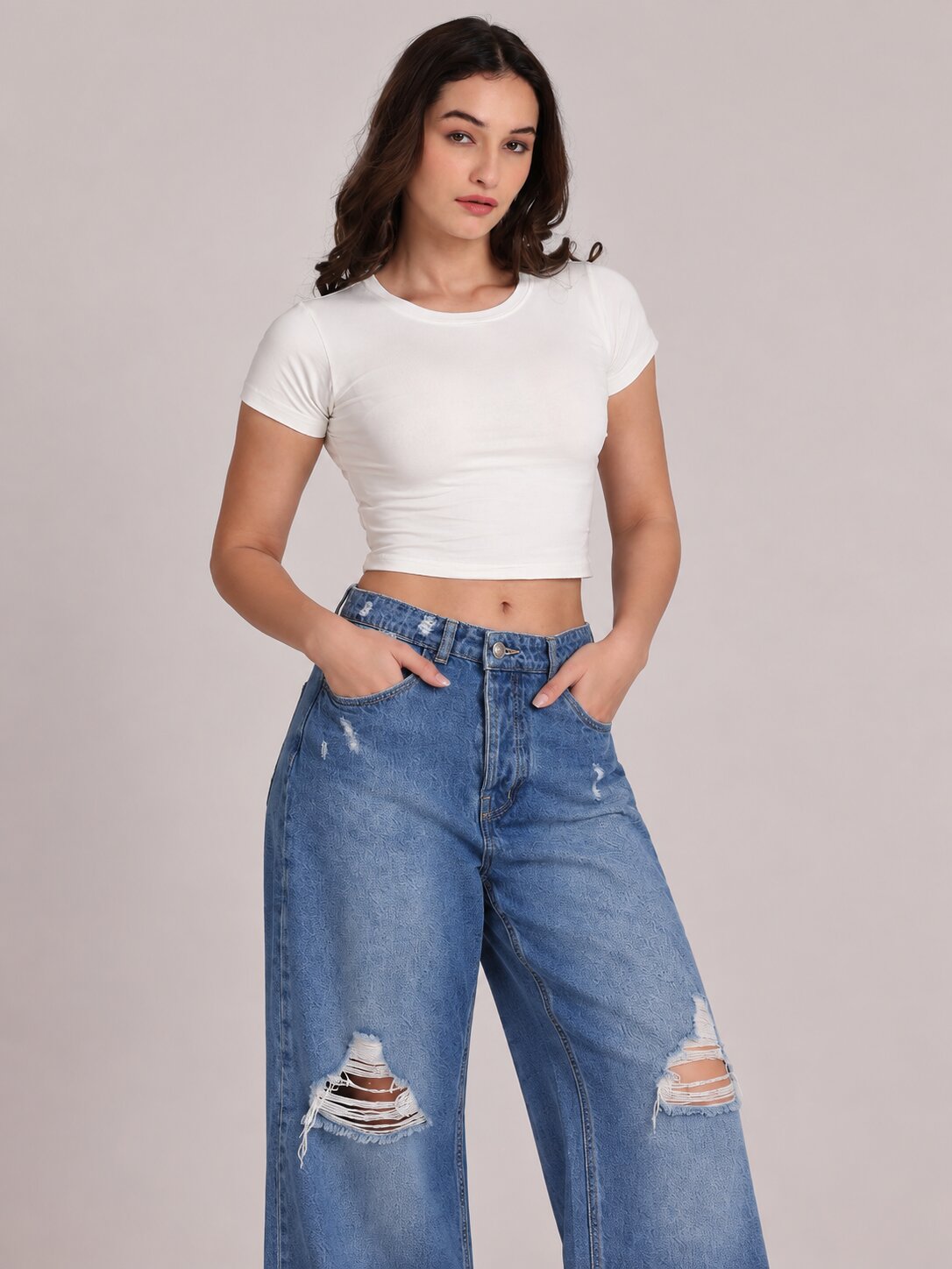 White Crop Top
