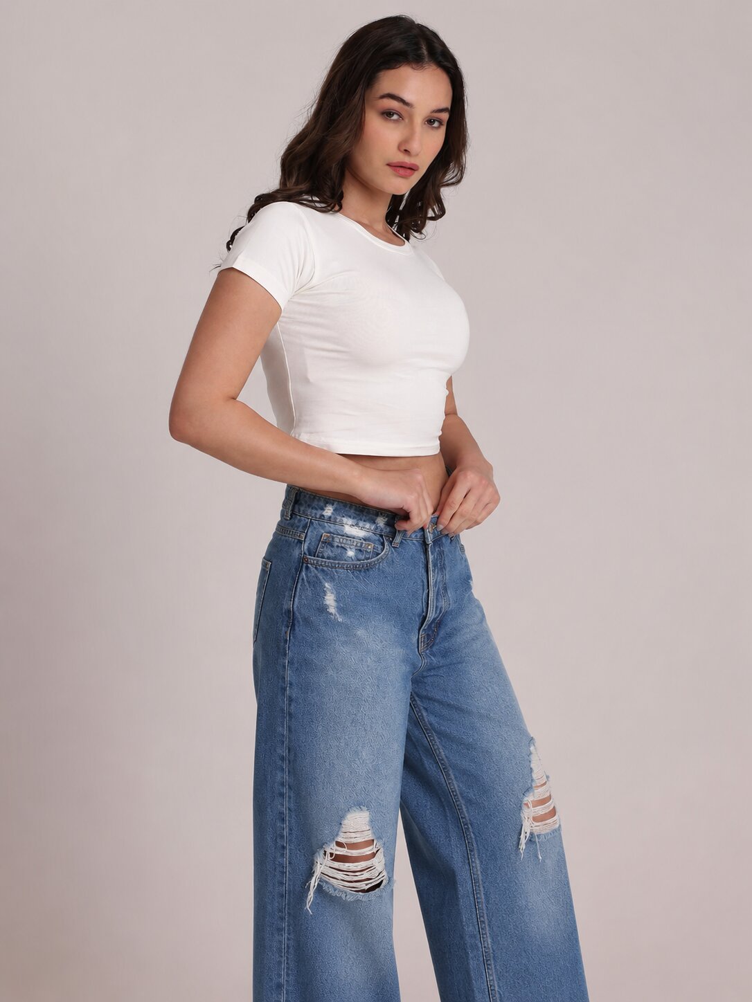White Crop Top