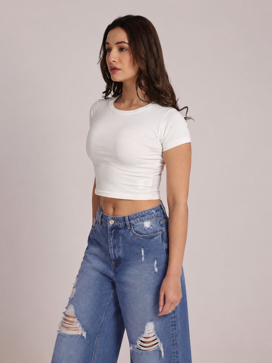 White Crop Top