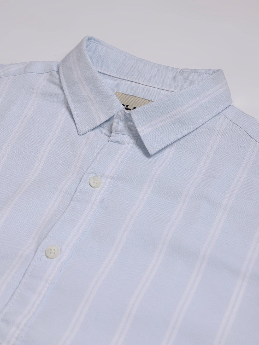 Sky Blue Oxford Striped Oversized Shirt