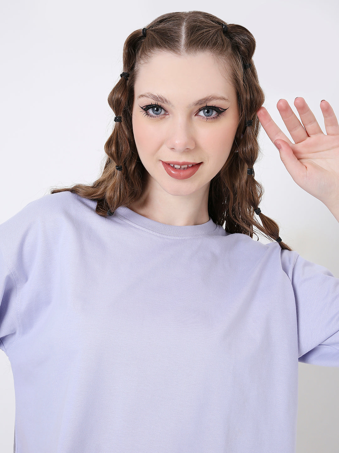 OVERSIZE CROP TOP: LAVENDER