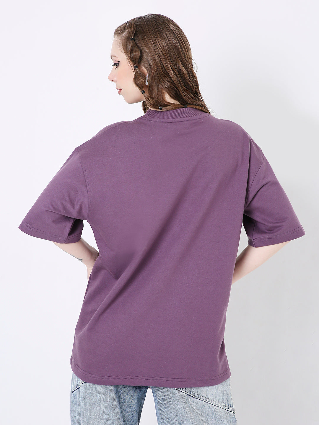 OVERSIZE GRAPE SOLID TSHIRT