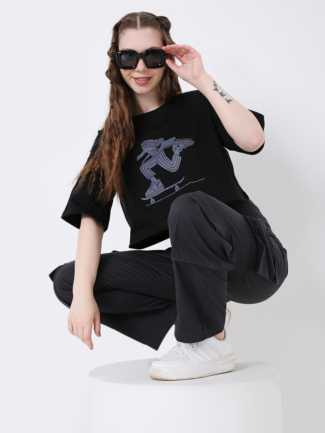 UNISEX 8 POCKET DARK GREY CARGO PANTS