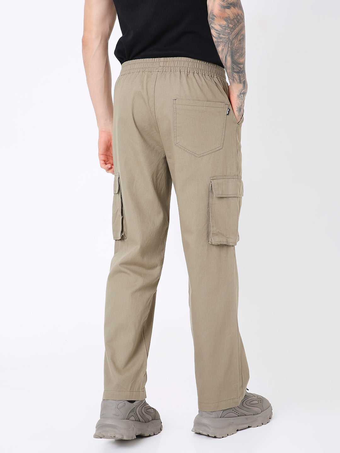 UNISEX ESSENTIAL 5 POCKET OLIVE CARGO PANTS