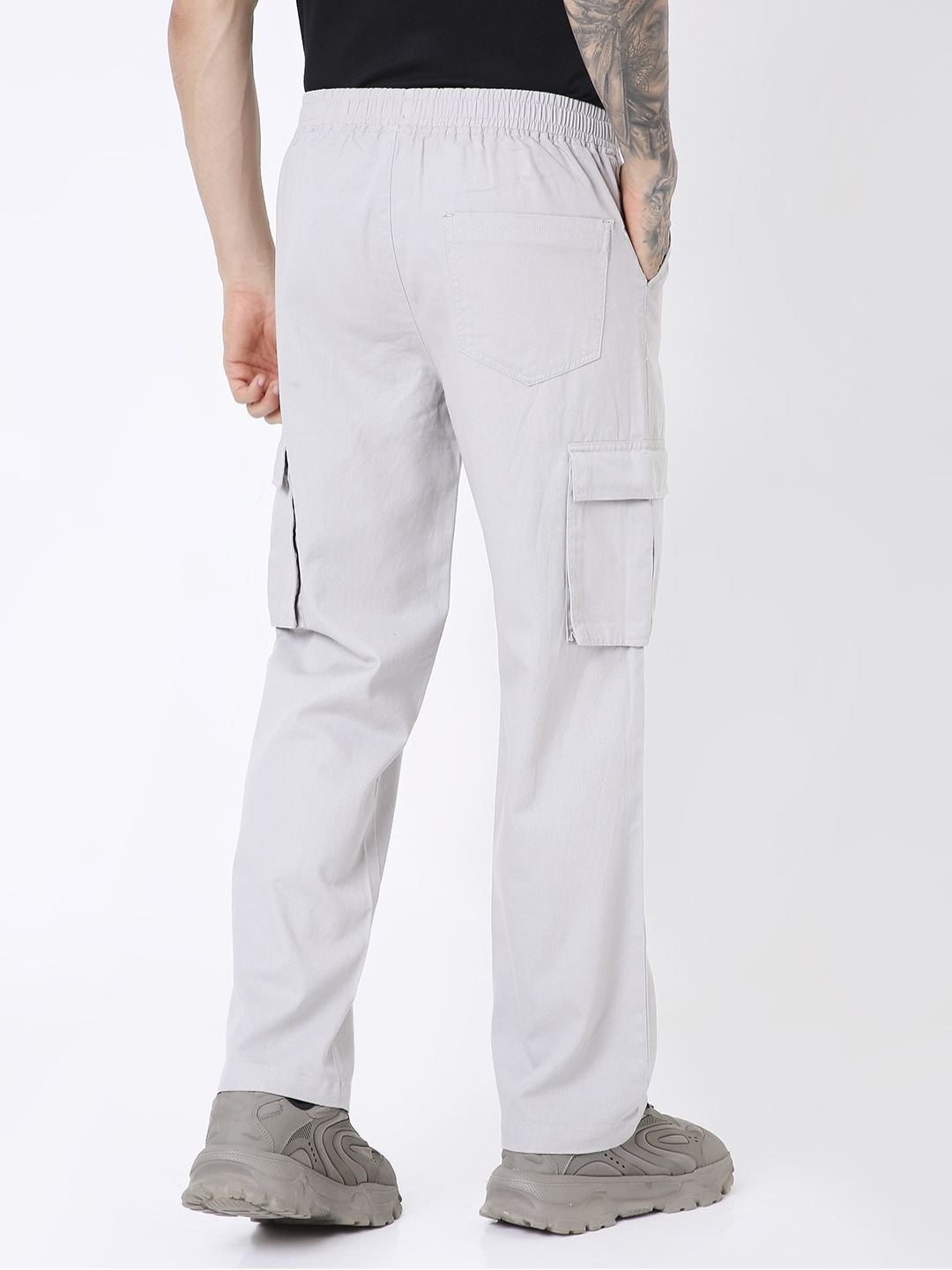 GREY ESSENTIAL 5 POCKET CARGO PANTS
