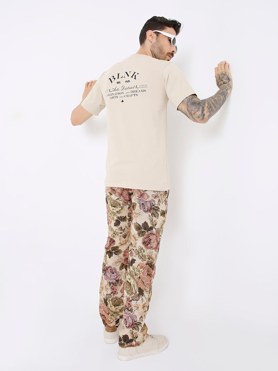 RELAXED FIT SAND PRINTED TSHIRT