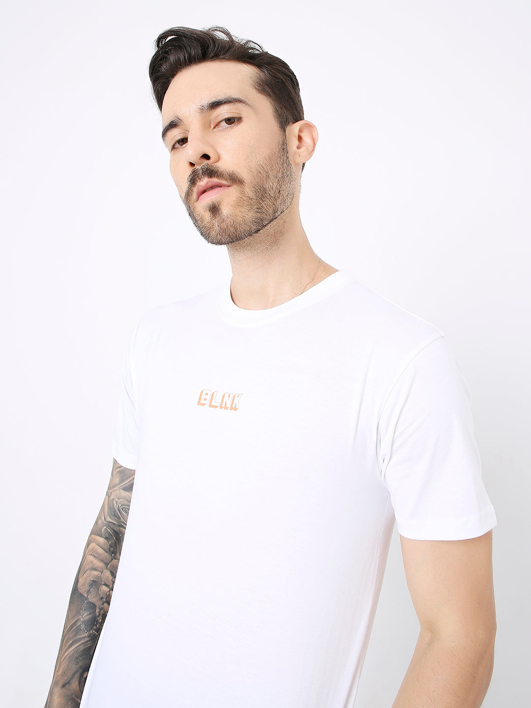 RELAXED FIT WHITE PRINTED TSHIRT