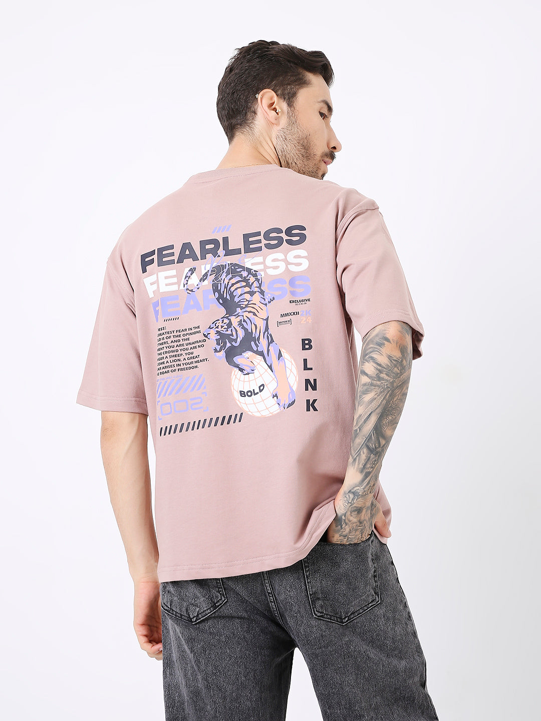 OVERSIZE ONION PINK PRINTED TSHIRT
