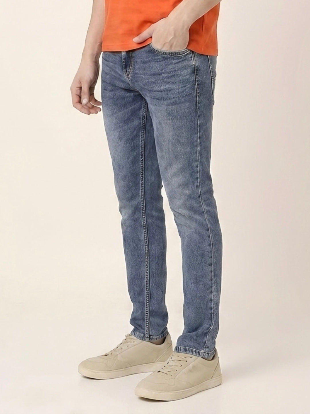 Light-Blue Slim Fit Denim Jeans