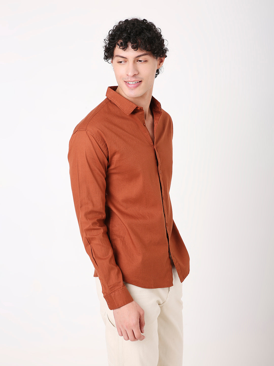 BROWN PREMIUM STRUCTURED SHIRT