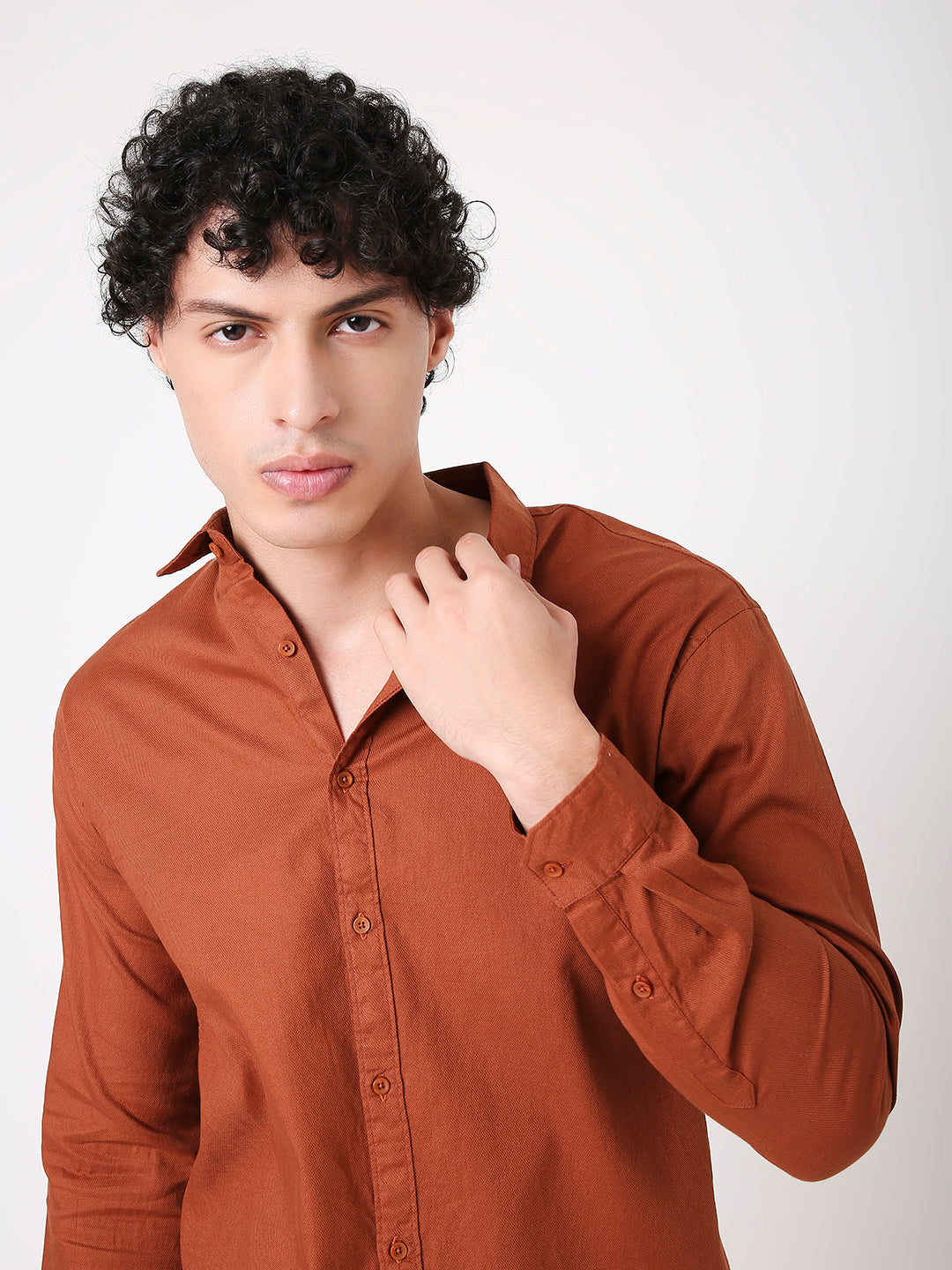 BROWN PREMIUM STRUCTURED SHIRT