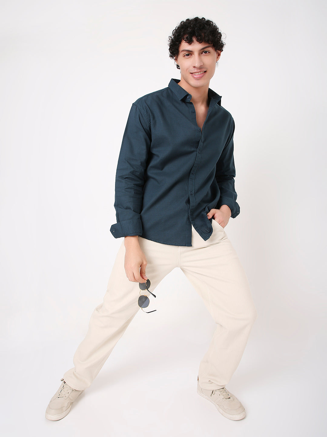 BOTTLE GREEN COTTON CORE SHIRT