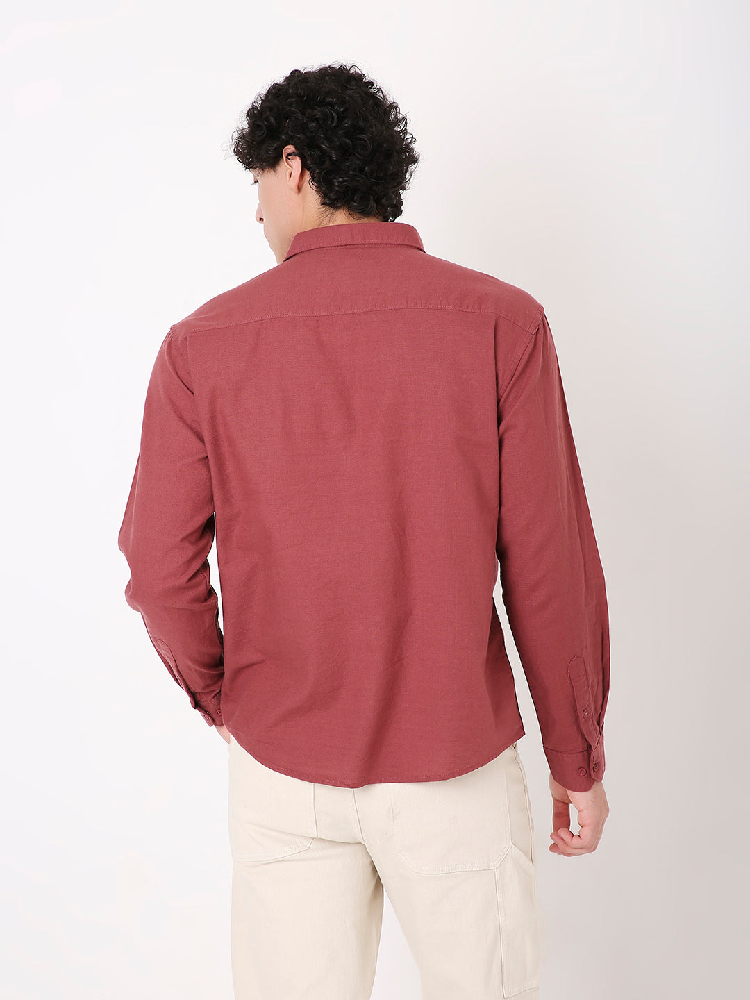 SELF STRUCTURED PURE COTTON SHIRT FOR MEN – FULL SLEEVES