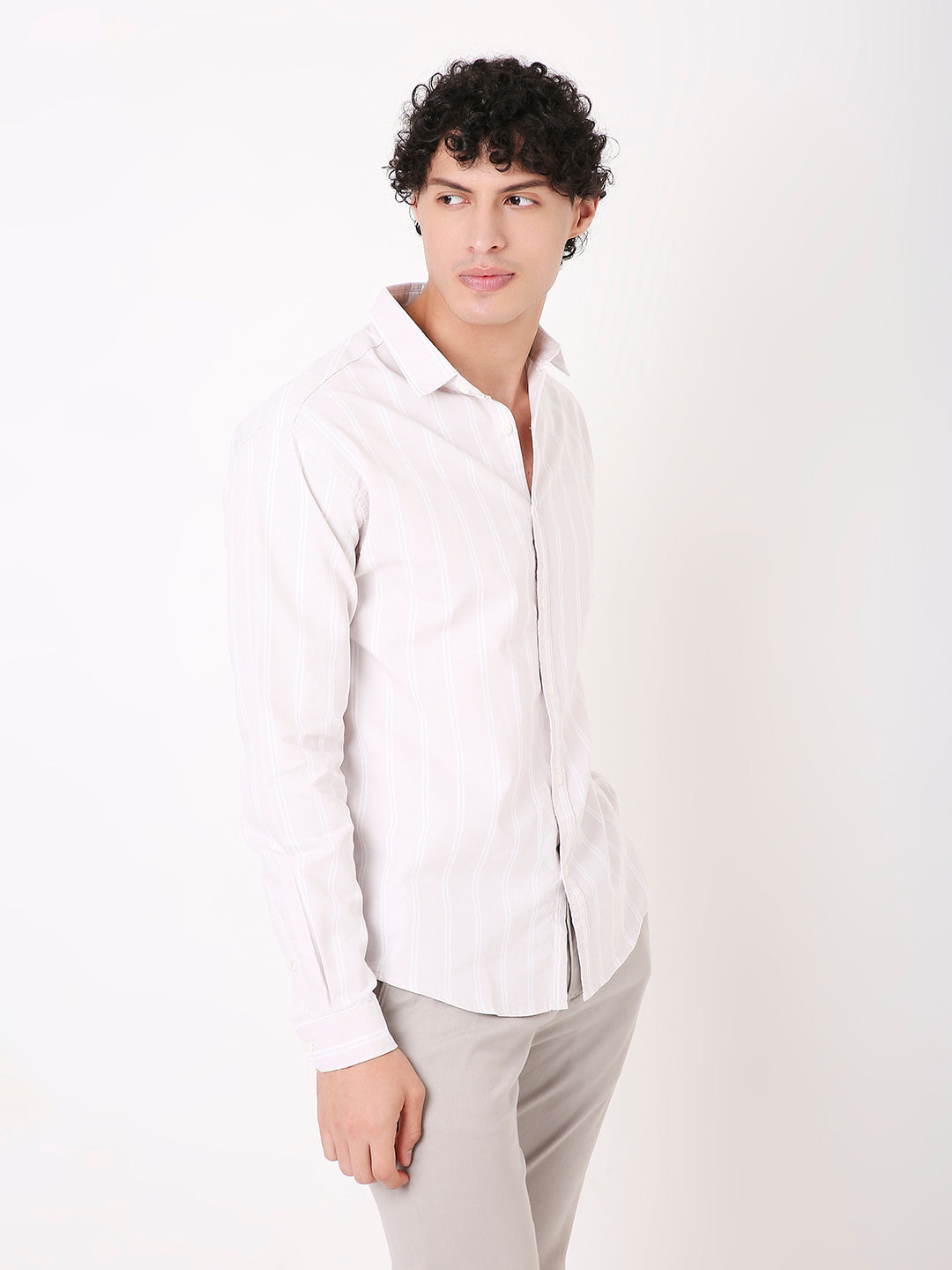 PASTEL LAVENDER OXFORD STRIPED SHIRT