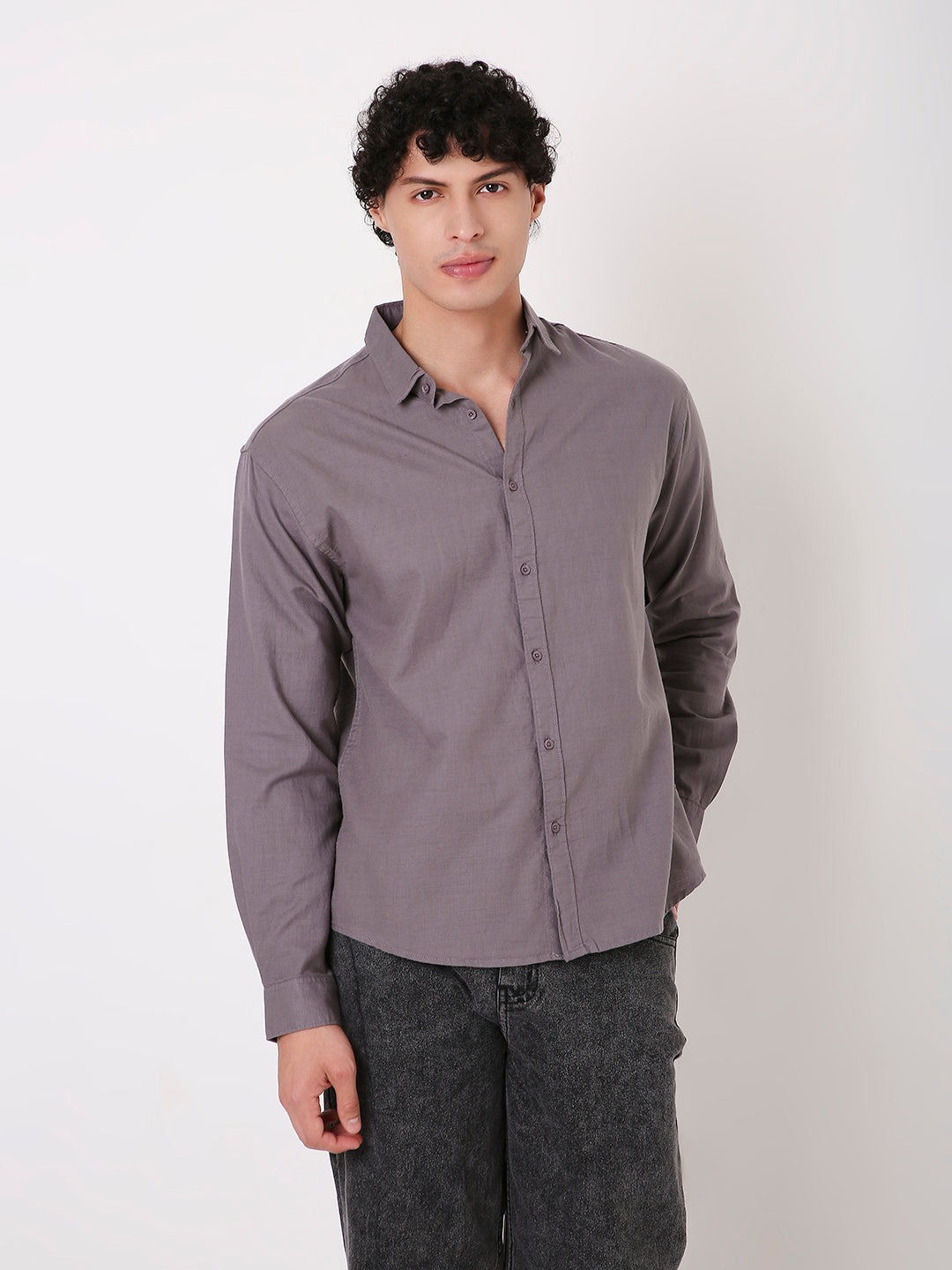 PURE COTTON STRUCTURED SHIRT FOR MEN – FULL SLEEVES