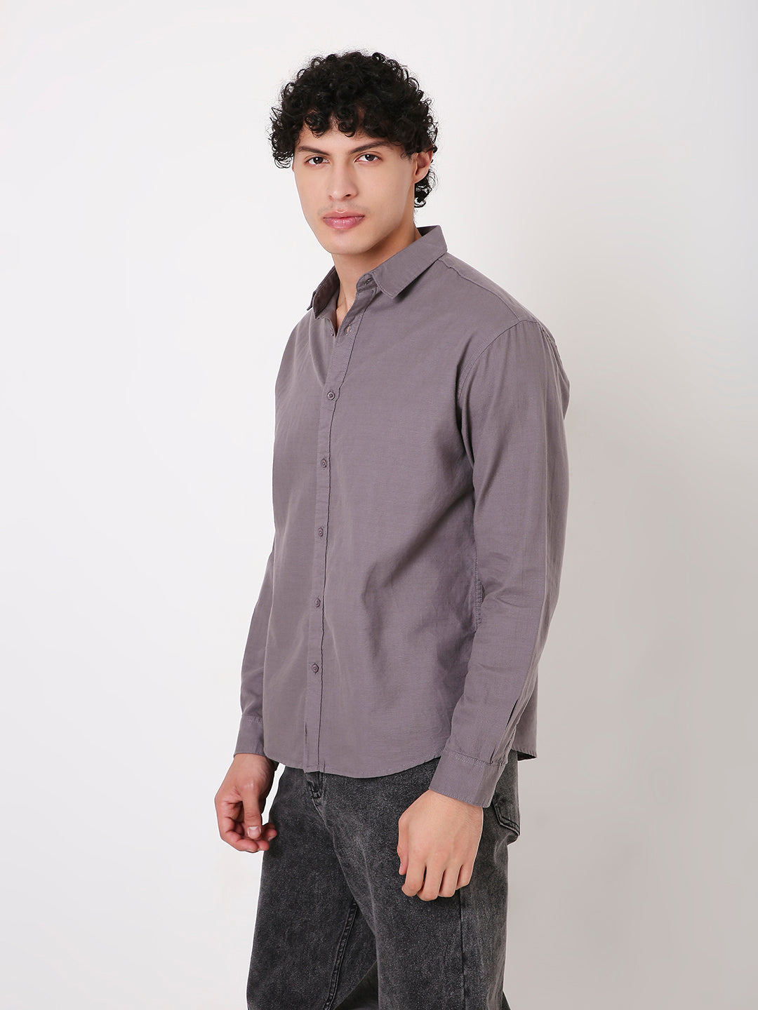 GREY COTTON CORE SHIRT