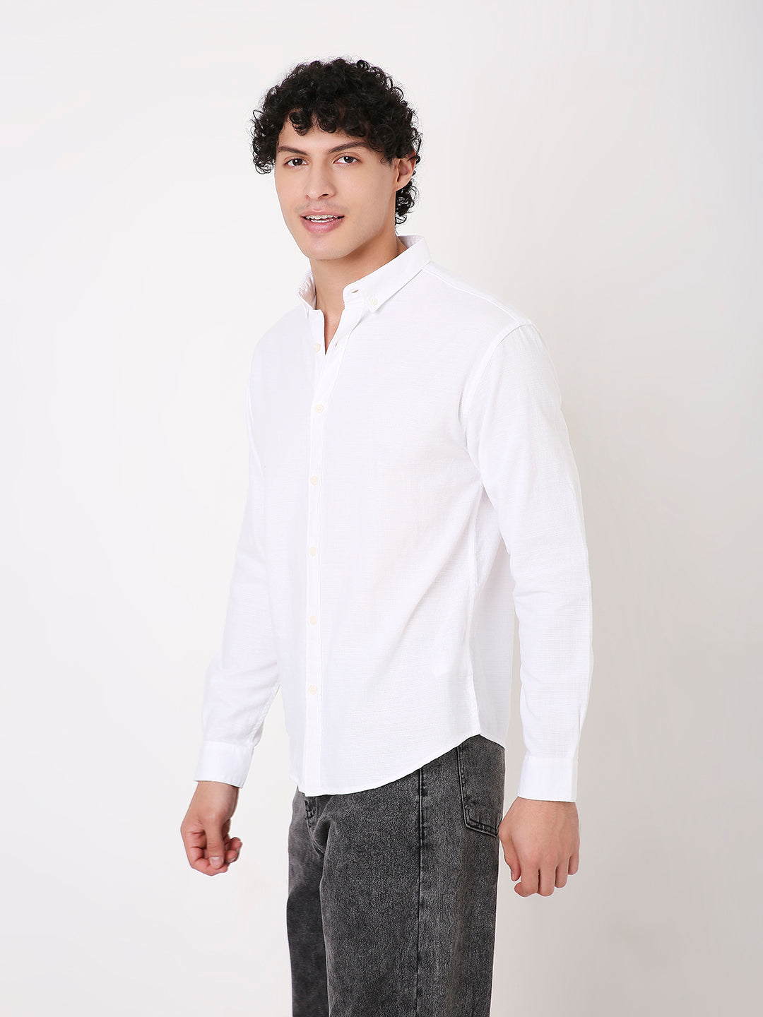 WHITE COTTON CORE SHIRT