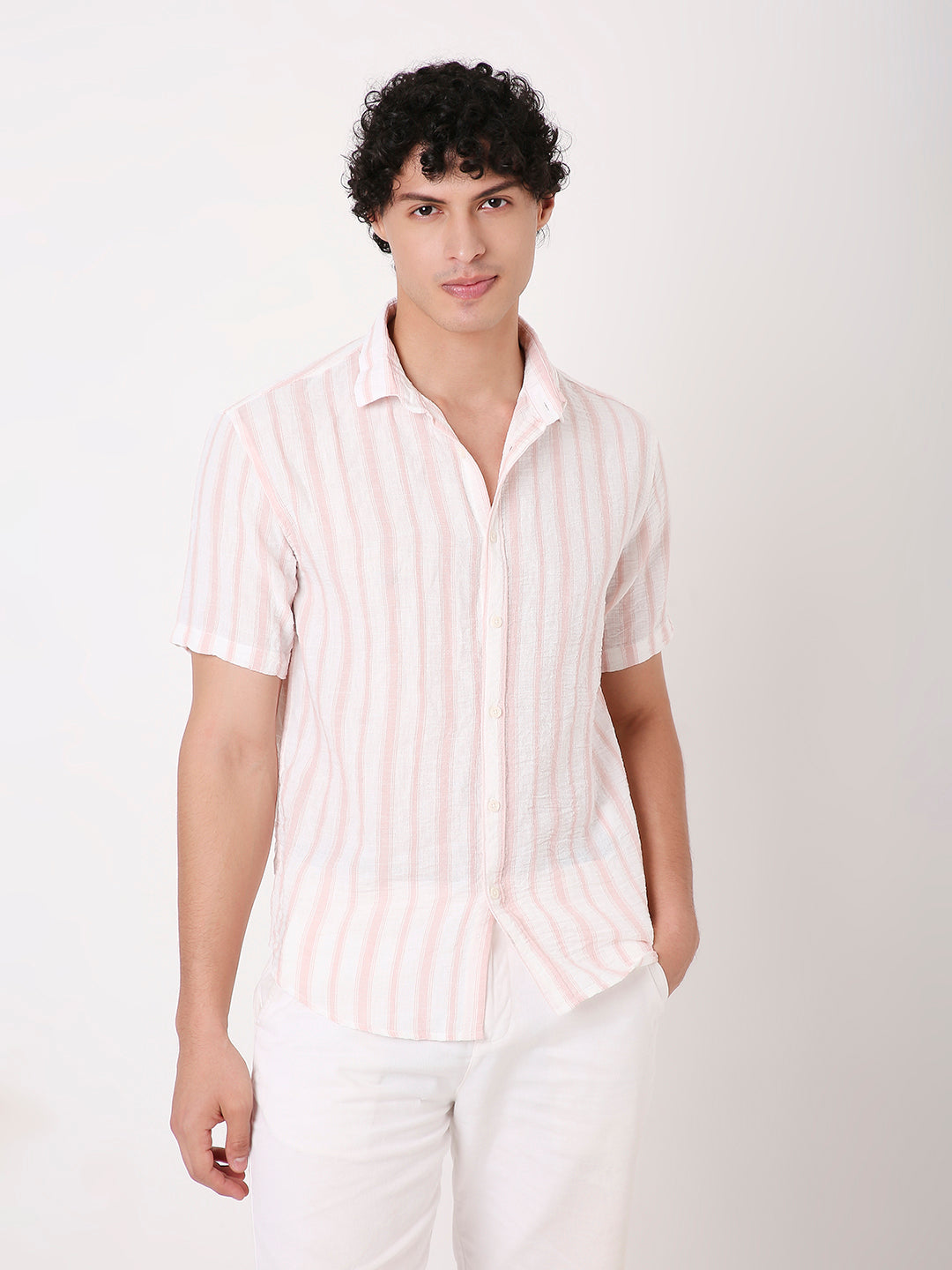 MEN'S STRIPED SHORT SLEEVE SHIRT