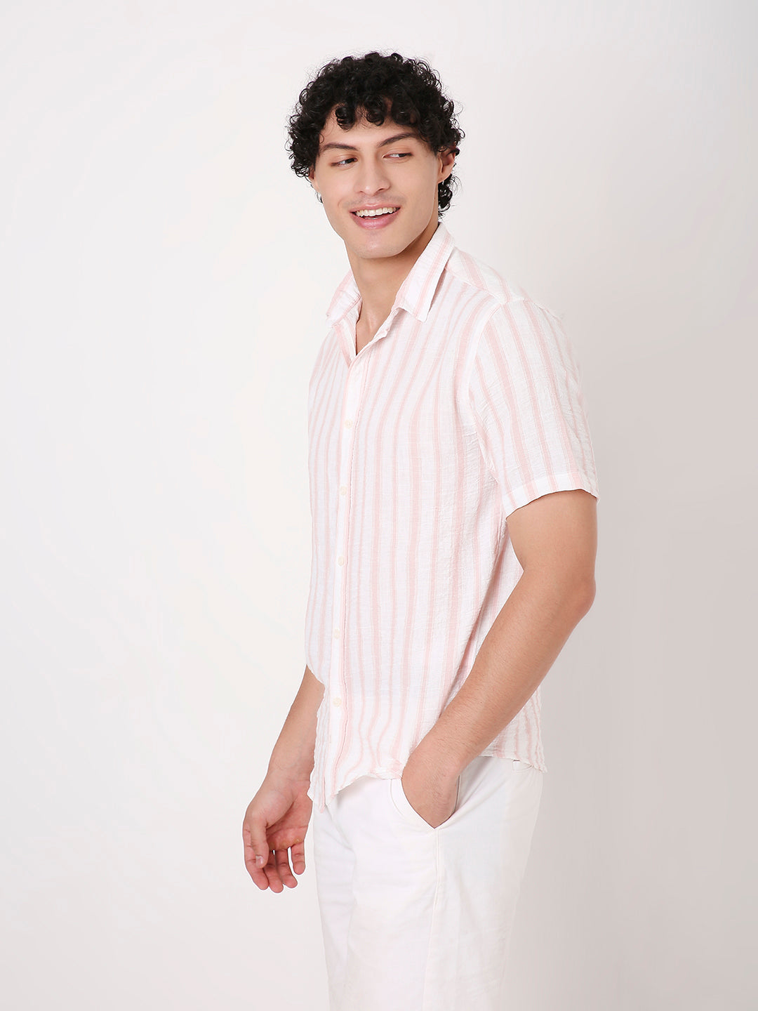 SOFT PINK STRIPED SHIRT