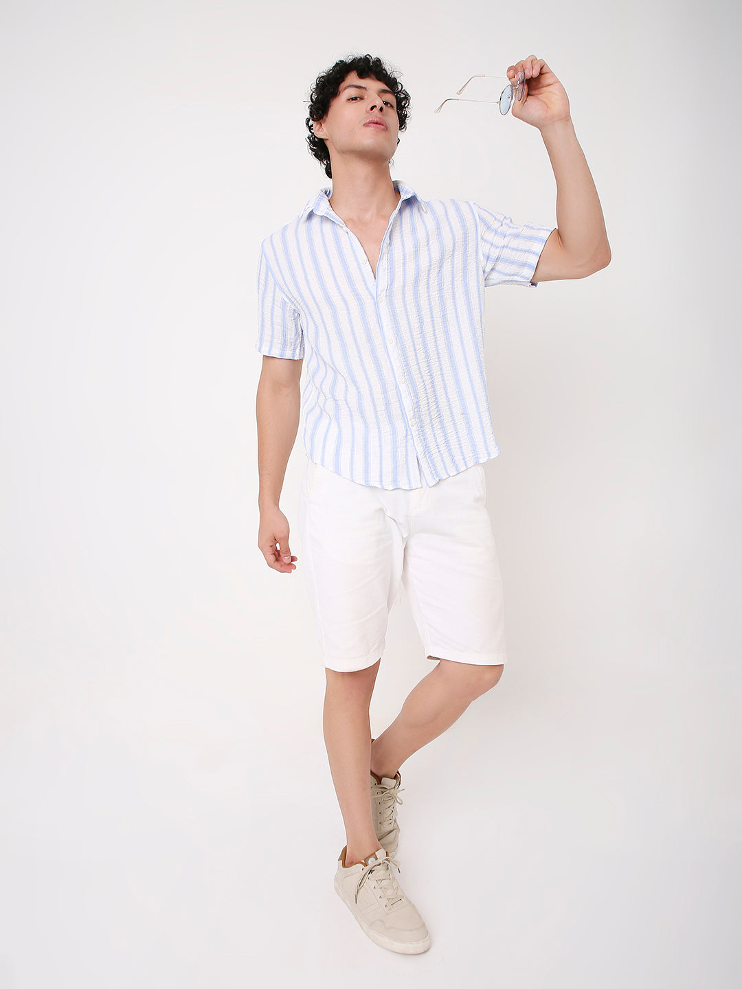 MEN'S STRIPED SHORT SLEEVE SHIRT