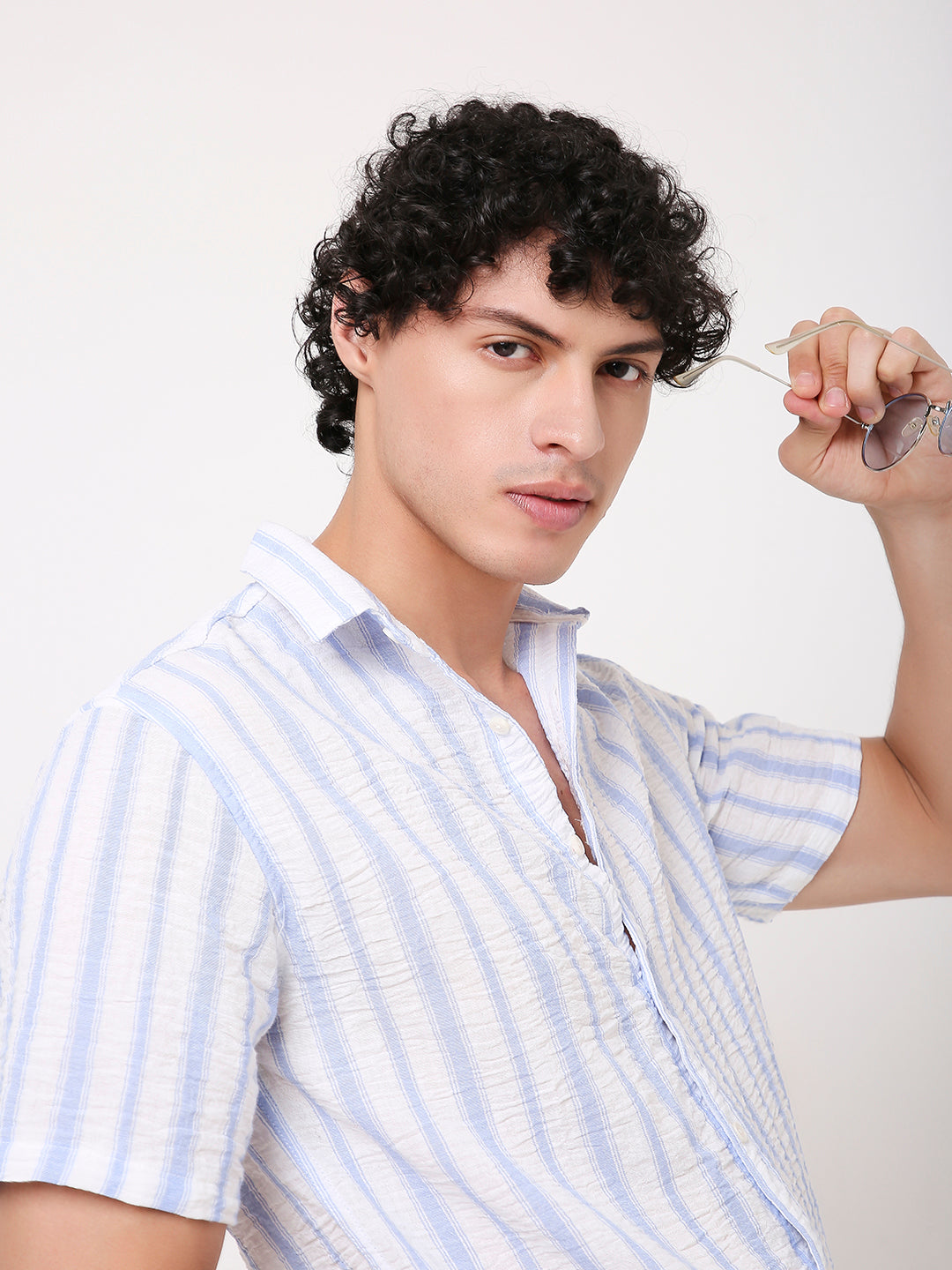 MEN'S STRIPED SHORT SLEEVE SHIRT