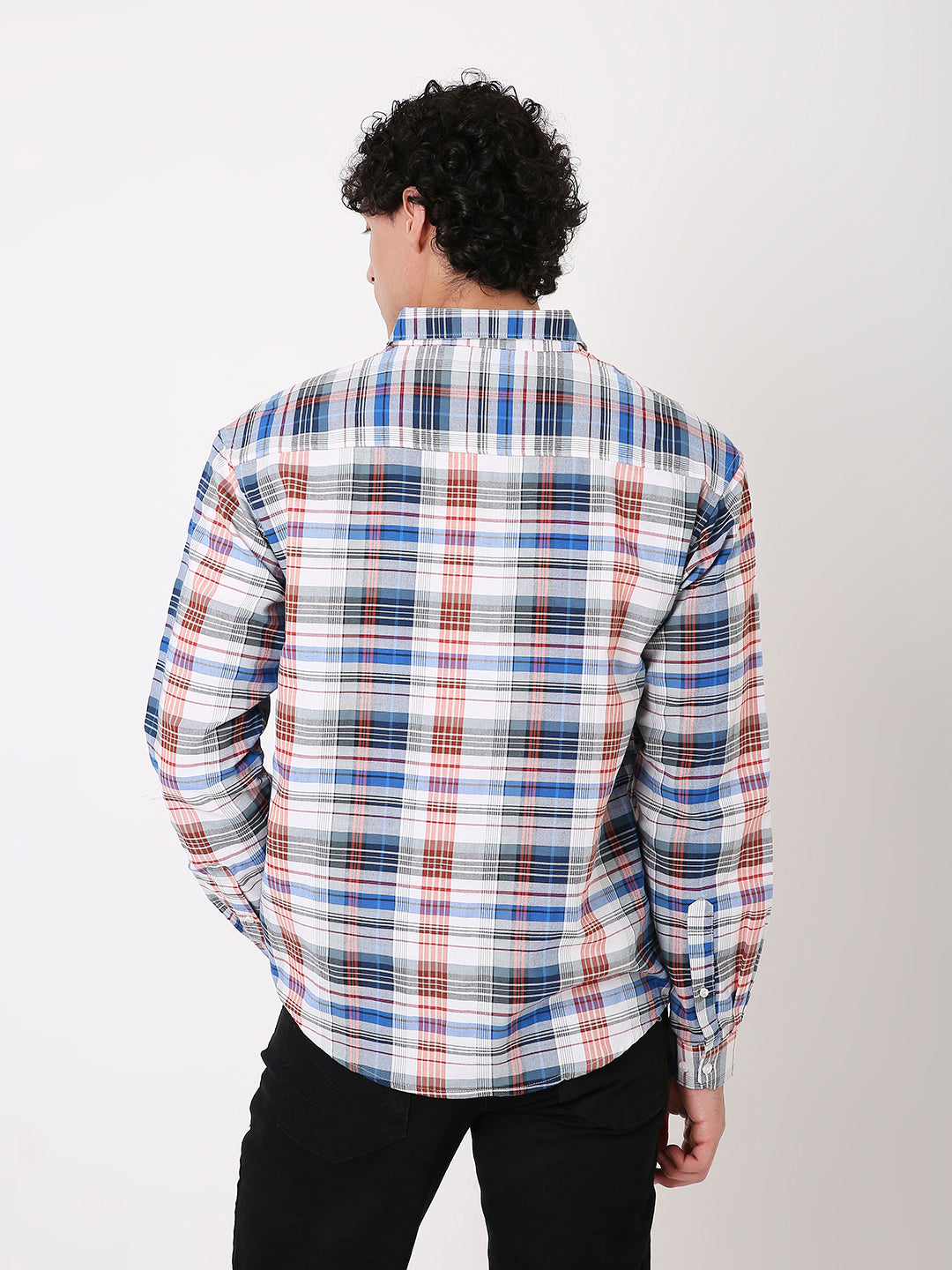 BLUE MULTI-COLOR CHECKED SHIRT