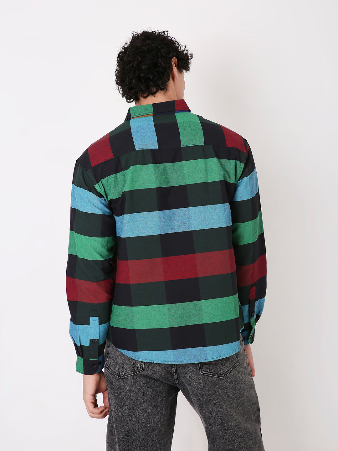 BLACK MULTI-COLOUR BOX CHECKS SHIRT