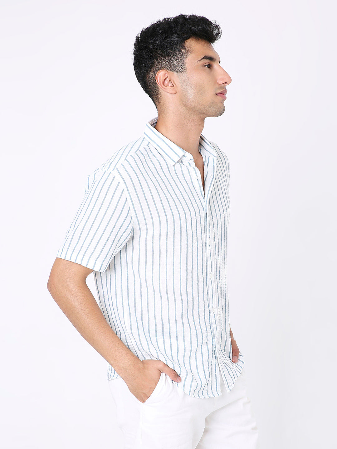 BLUE STRIPED CLASSIC SHIRT