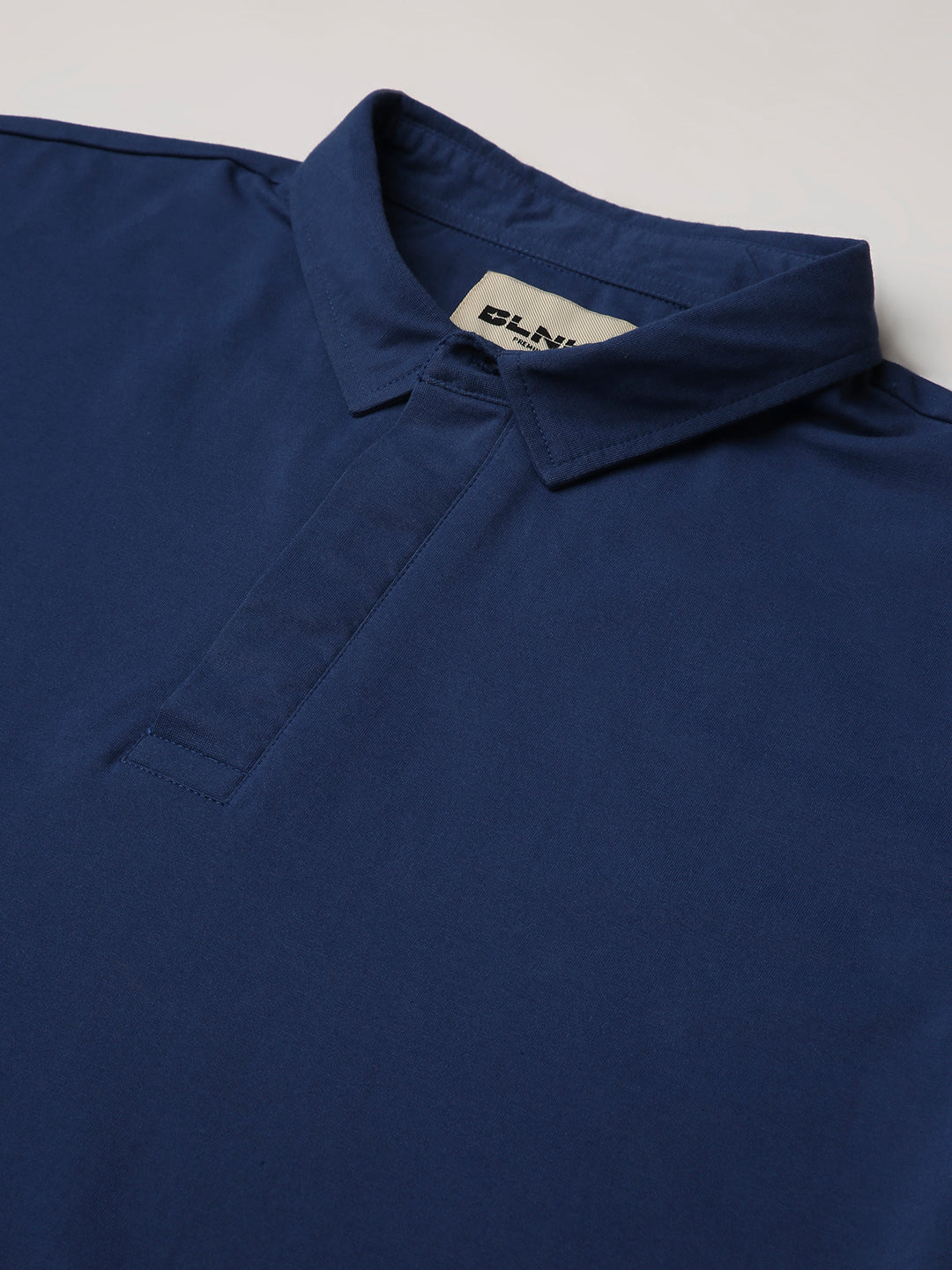 DENIM BLUE Solid Polo T-Shirt