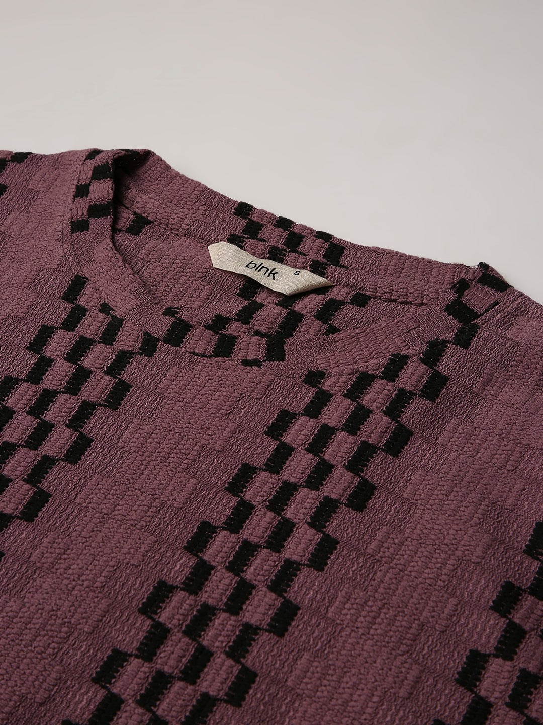 ONION PINK PATTERNED CREW NECK BOYFRIEND T-SHIRT