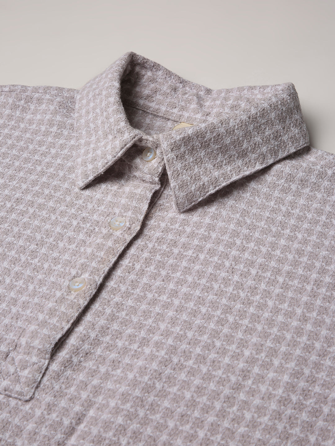 LAVENDER TEXTURED CROPPED POLO