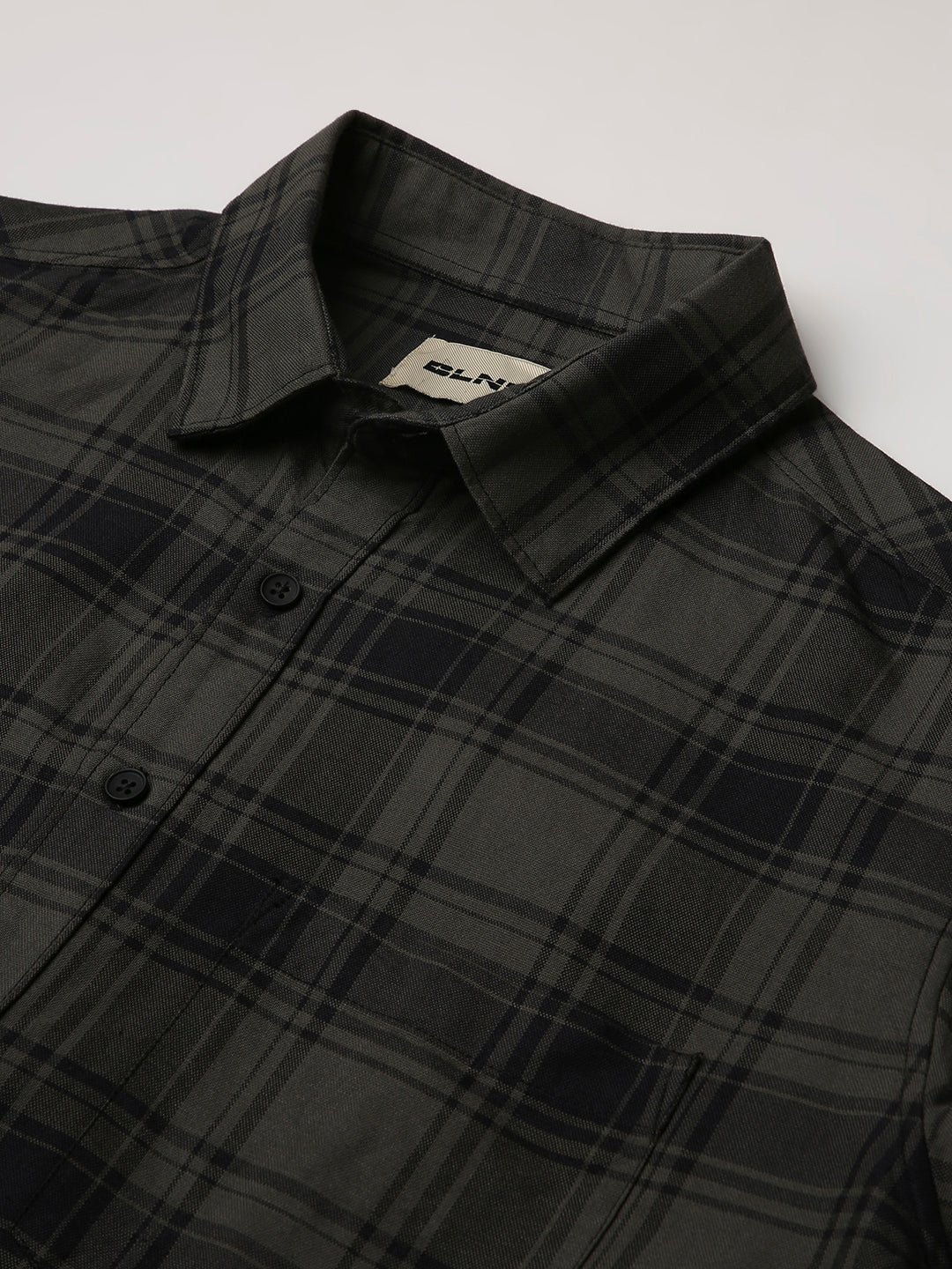 OLIVE Oxford Pure Cotton Checked Casual Shirt