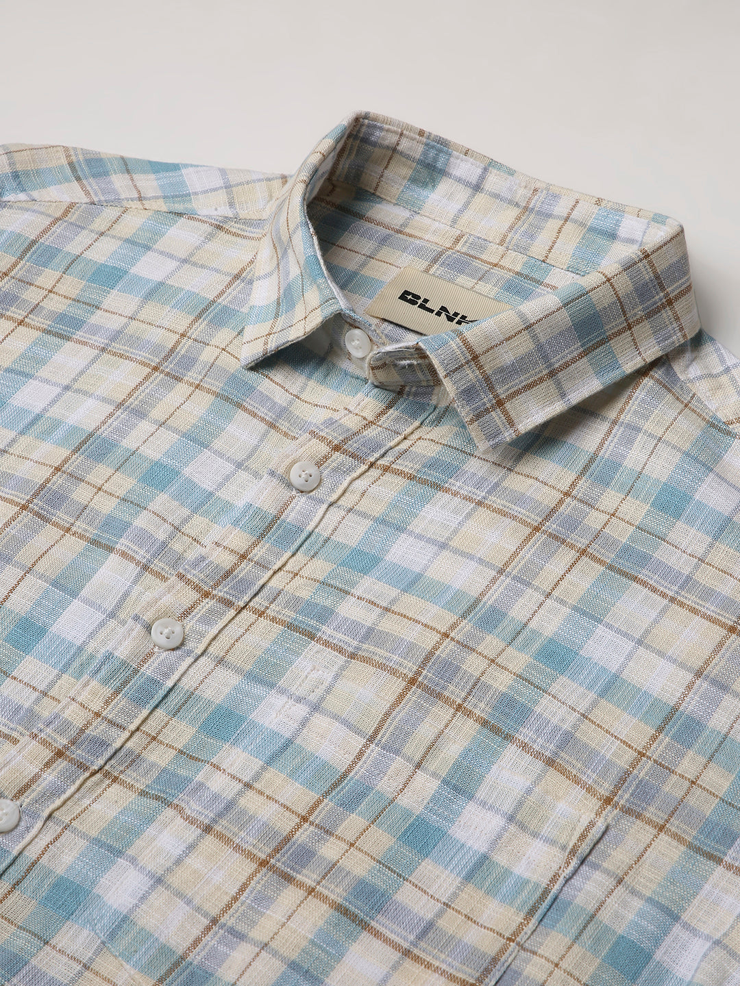 FAWN Cotton Checkered Casual Shirt